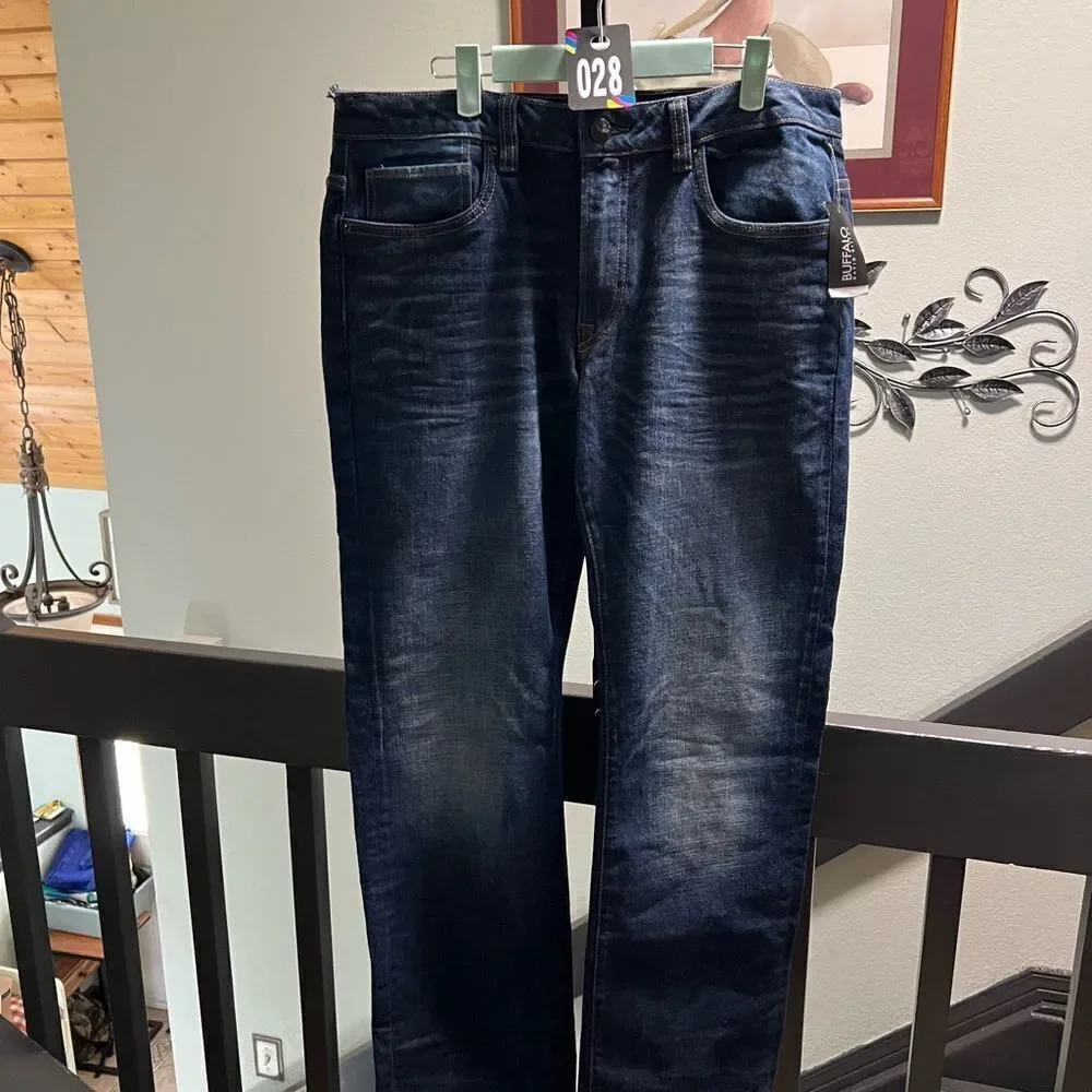 NWT Buffalo Blue Jeans Straight Leg, 34 x 32 #JTB028